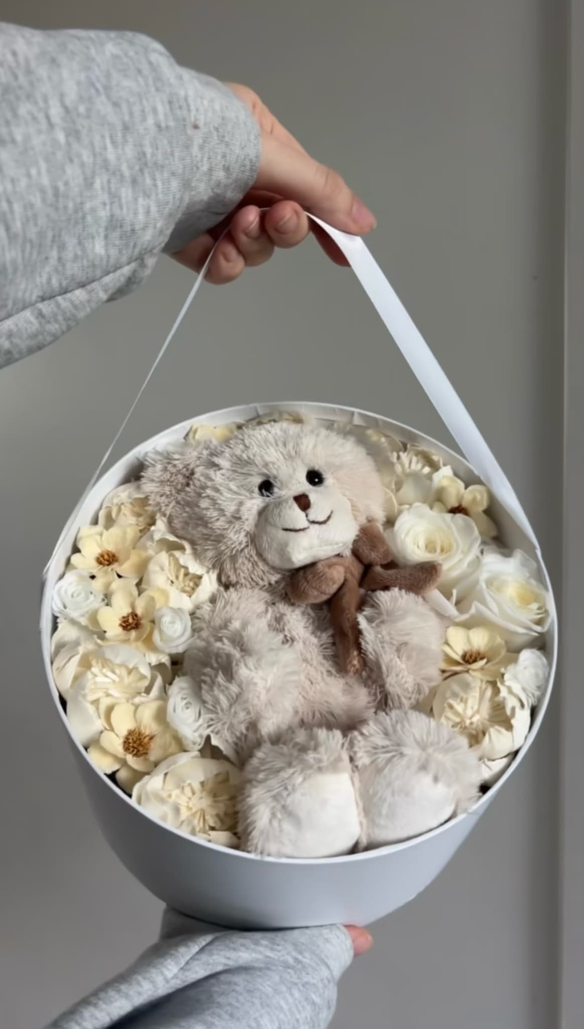 Cream and Brown Teddy Gift Box